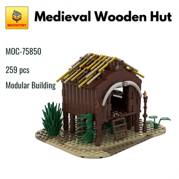 MOC 75850 Modular Building Medieval Wooden Hut MOC FACTORY - MOULD KING