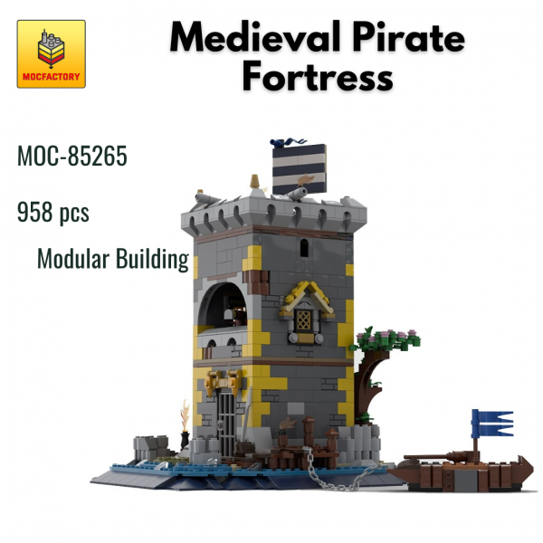 MOC 85265 Modular Building Medieval Pirate Fortress MOC FACTORY - MOULD KING