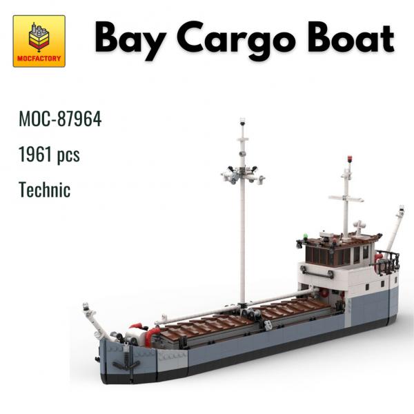 MOC 87964 Technic Bay Cargo Boat MOC FACTORY - MOULD KING