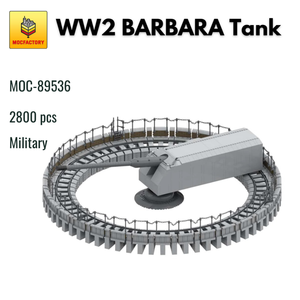 MOC-89536 WW2 BARBARA Tank With 2800 Pieces