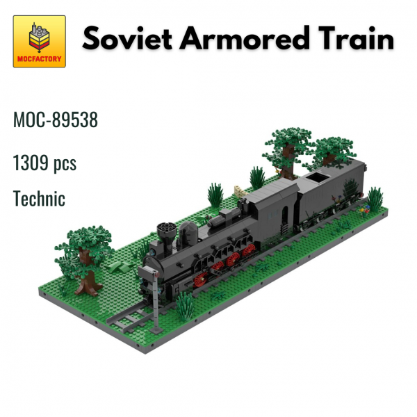 MOC 89538 Technic Soviet Armored Train With Scene MOC FACTORY - MOULD KING