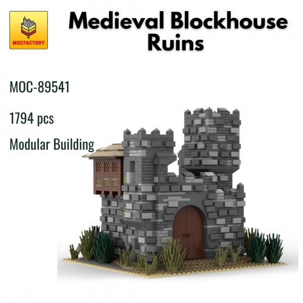 MOC 89541 Modular Building Medieval Blockhouse Ruins MOC FACTORY - MOULD KING