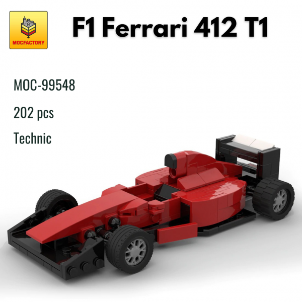 MOC 99548 Technic F1 Ferrari 412 T1 MOC FACTORY - MOULD KING