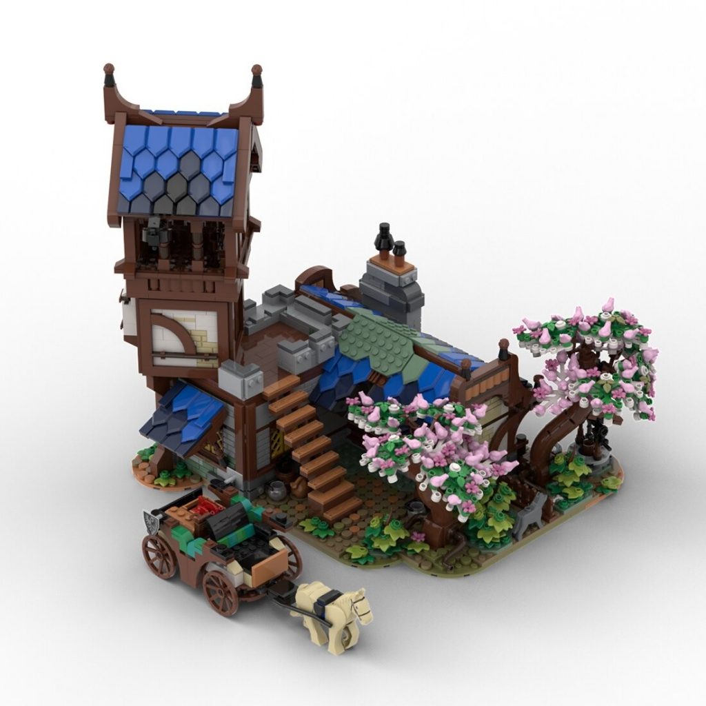 MOC-108800 Medieval Guard Post With 2406 Pieces