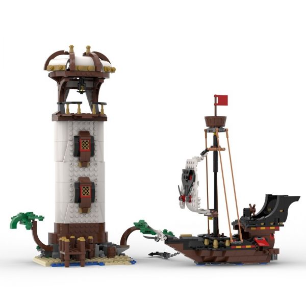 Pirate Island Lighthouse MOC 84541 1 - MOULD KING