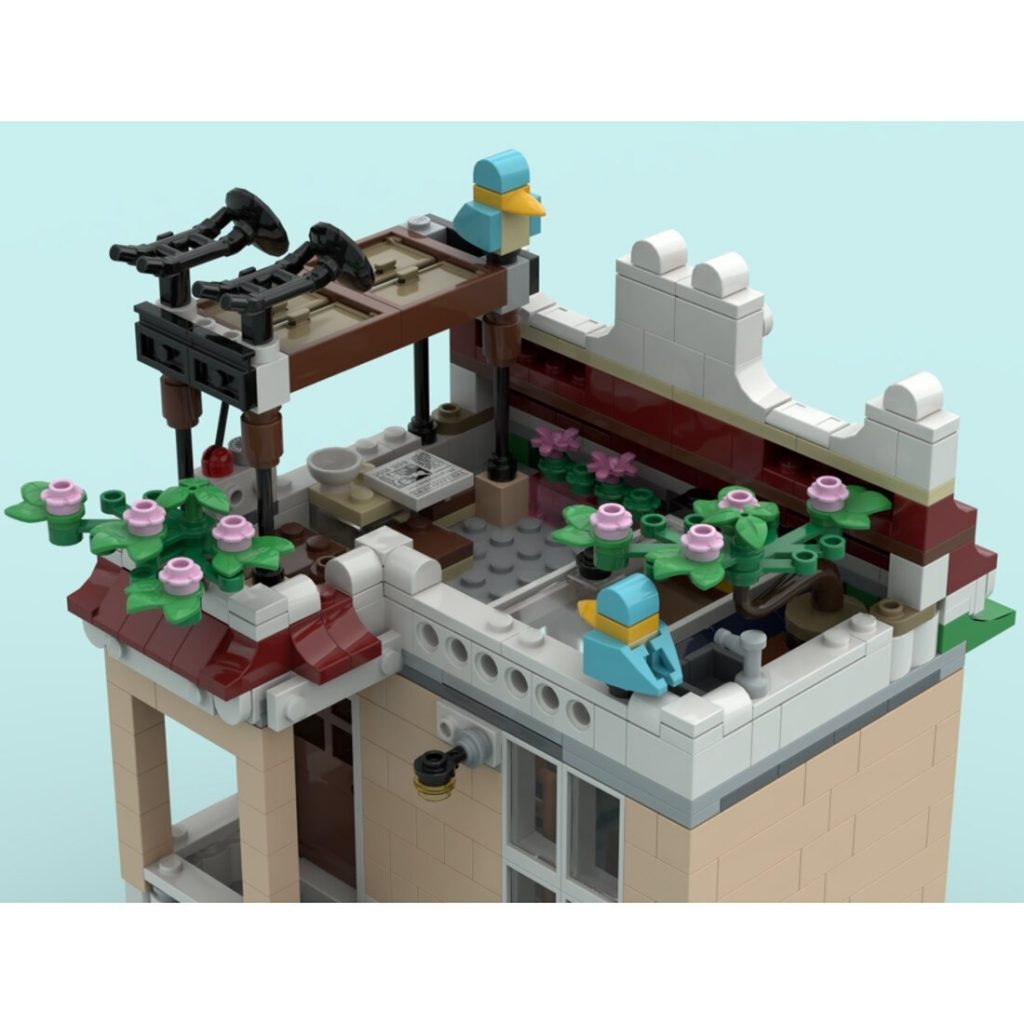 MOC-113478 Ice Cream & Noodle Store Street View With 1073PCS