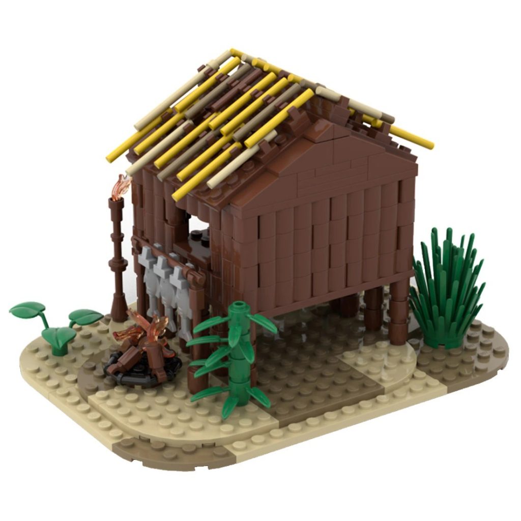 MOC-75850 Medieval Wooden Hut With 259 Pieces