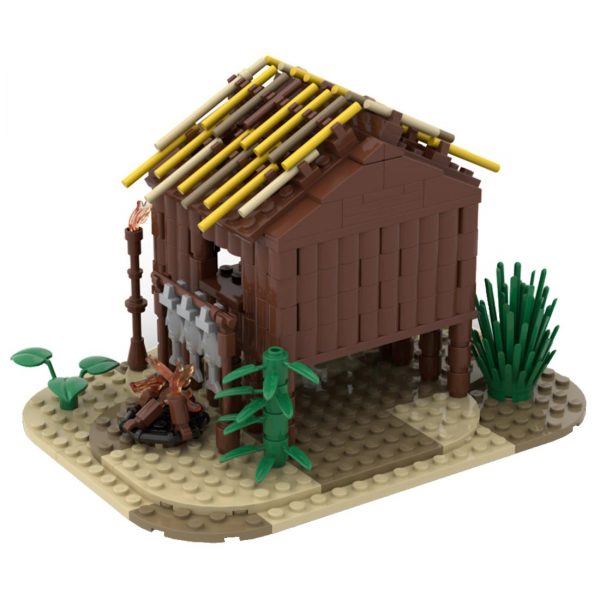 authorized moc 75850 medieval wooden hut main 2 - MOULD KING