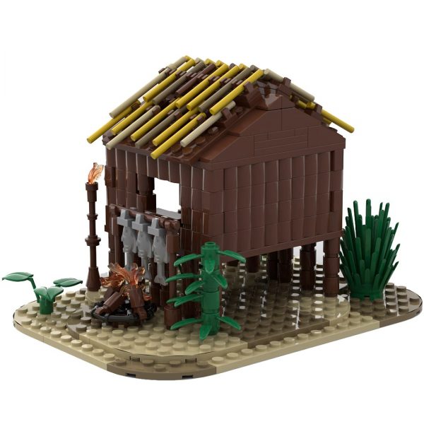 authorized moc 75850 medieval wooden hut main 3 - MOULD KING