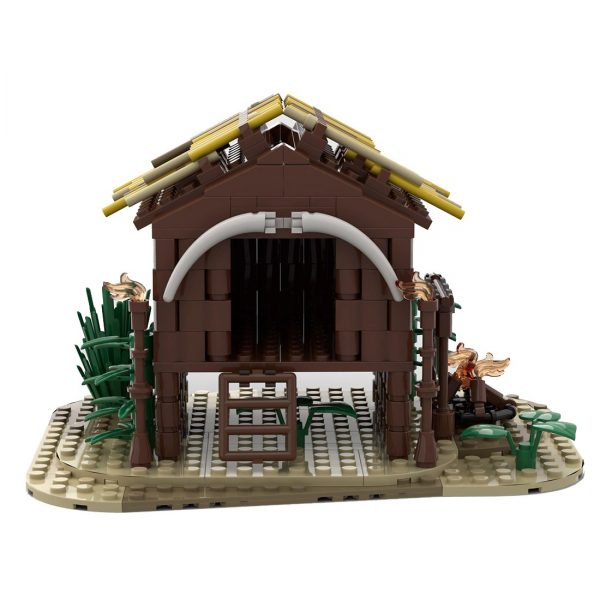 authorized moc 75850 medieval wooden hut main 4 - MOULD KING