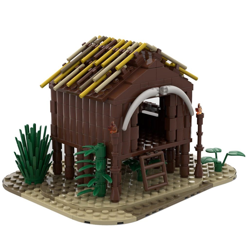 MOC-75850 Medieval Wooden Hut With 259 Pieces