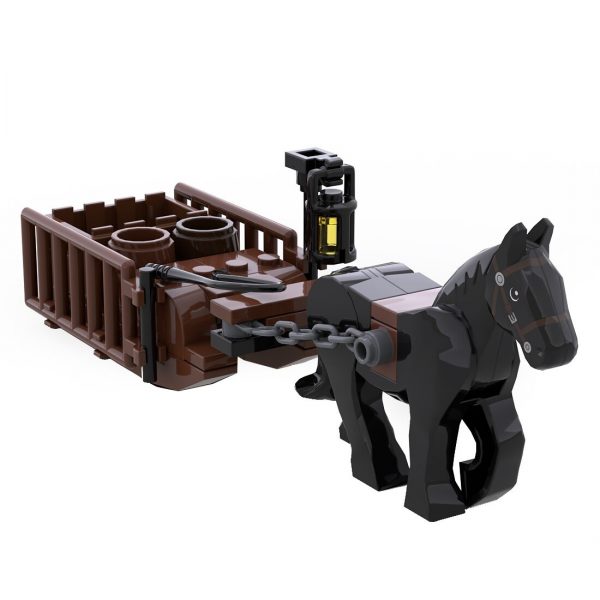 authorized moc 96289 medieval horse sled main 1 - MOULD KING