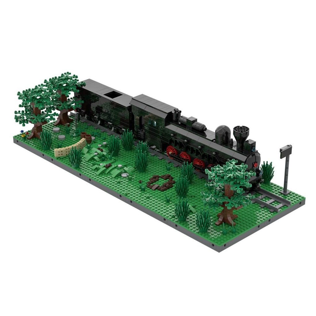 MOC-89538 Soviet Armored Train With Scene With 1309 Pieces