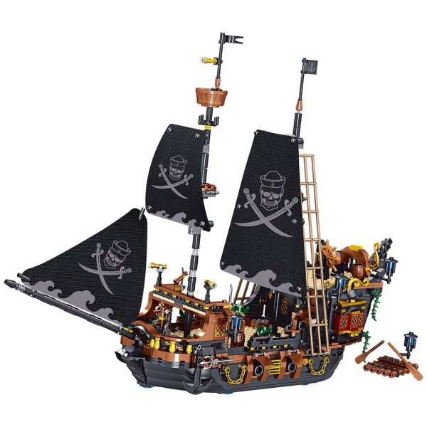 diy medieval pirate ship classic pirate main 0 - MOULD KING
