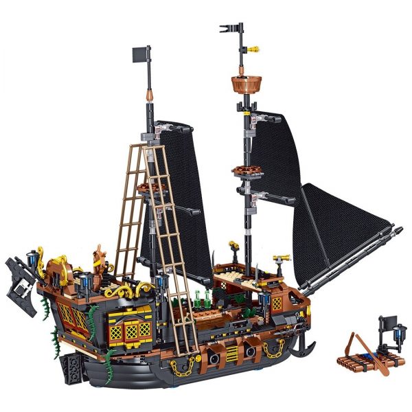 diy medieval pirate ship classic pirate main 1 - MOULD KING