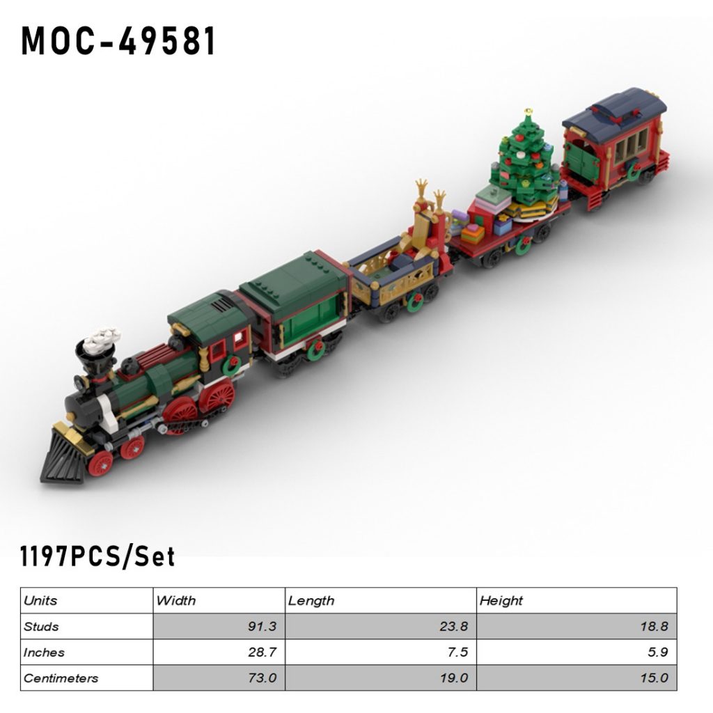 MOC-49581 Christmas Themed Train With 1197 Pieces