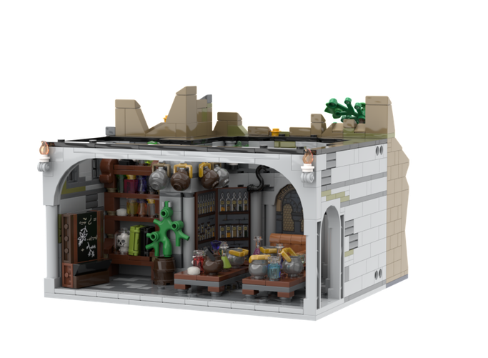 MOC-122847 1/4 Potion Classroom With 1084 Pieces