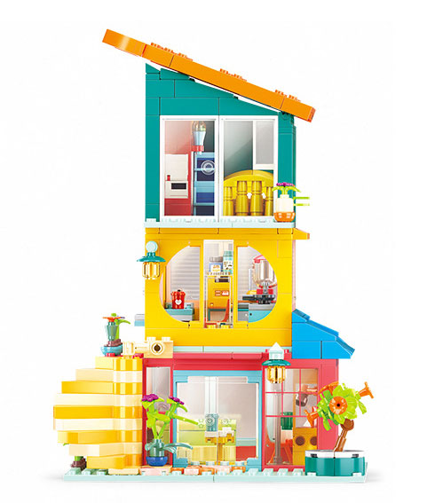 Sluban M38-B1090 Colorful Girls: Colorful Stacked House With 571pcs