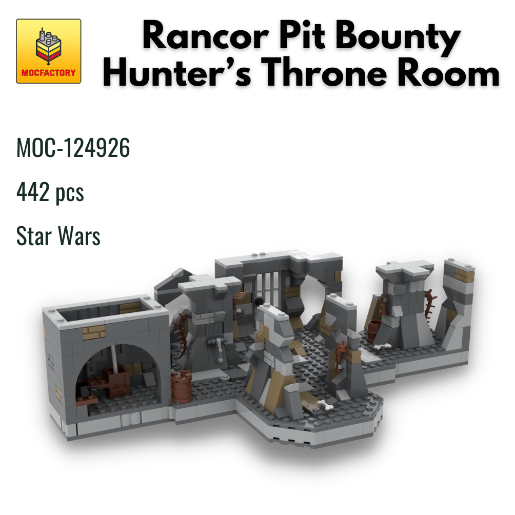 MOC 124926 Star Wars Rancor Pit Bounty Hunters Throne Room MOC FACTORY - MOULD KING
