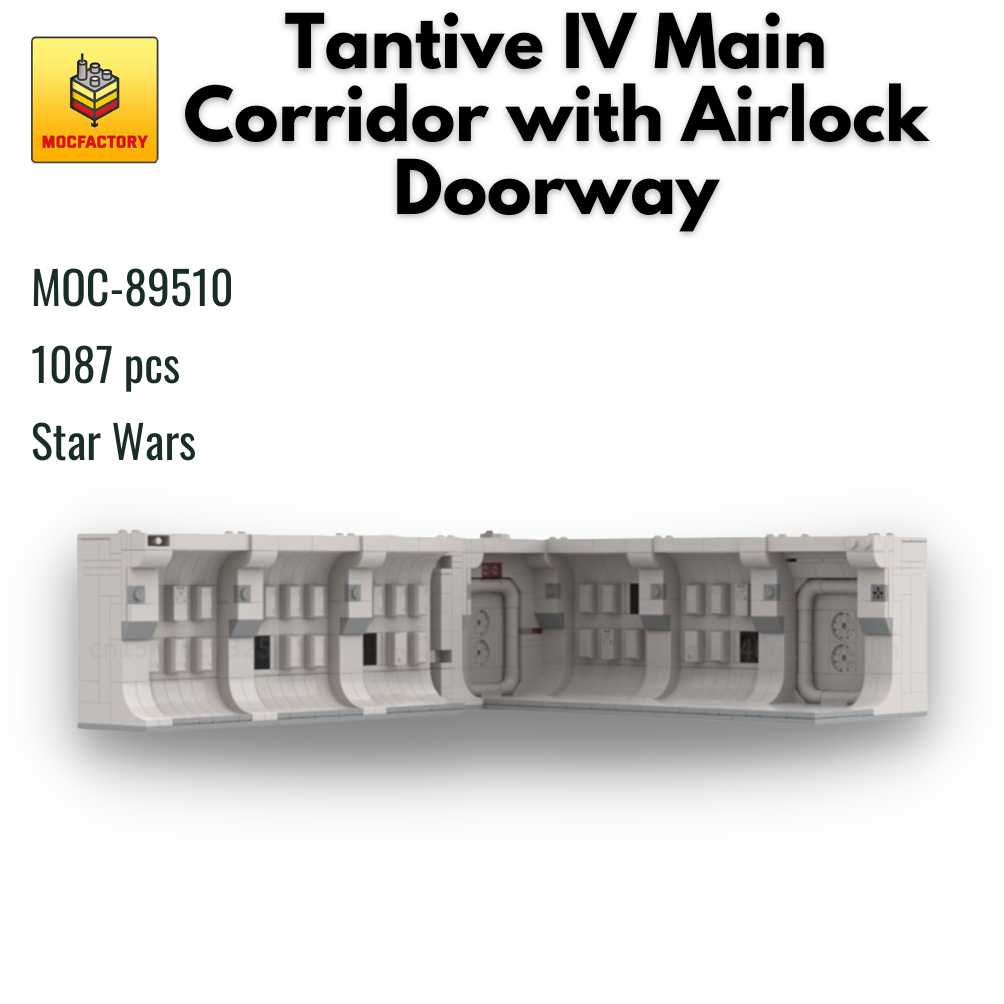 MOC 89510 Star Wars Tantive IV Main Corridor with Airlock Doorway MOC FACTORY - MOULD KING