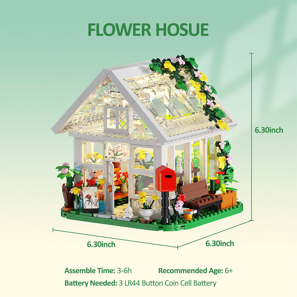 MOC Flower House 2 - MOULD KING