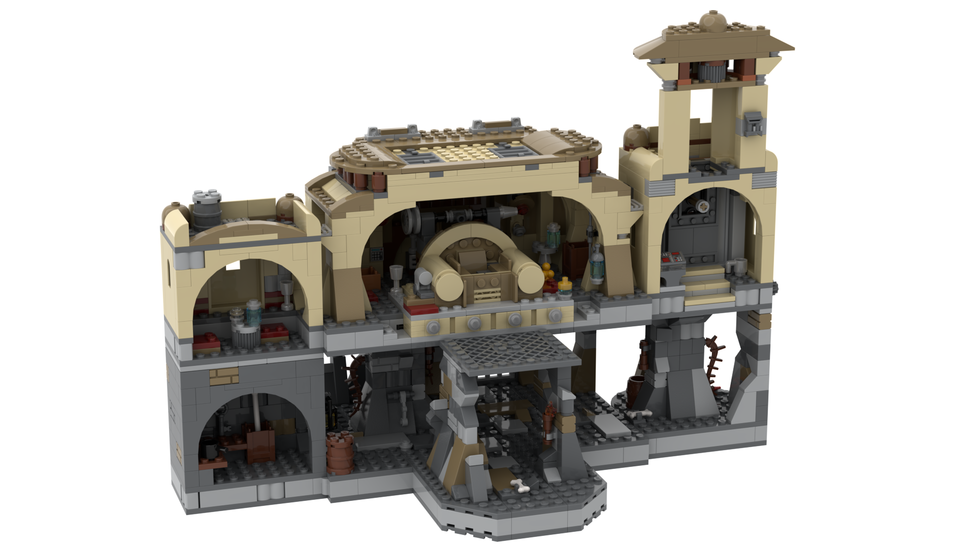 MOC-89511 Rancor Pit Bounty Hunter’s Throne Room Full Set With 1181 Pieces