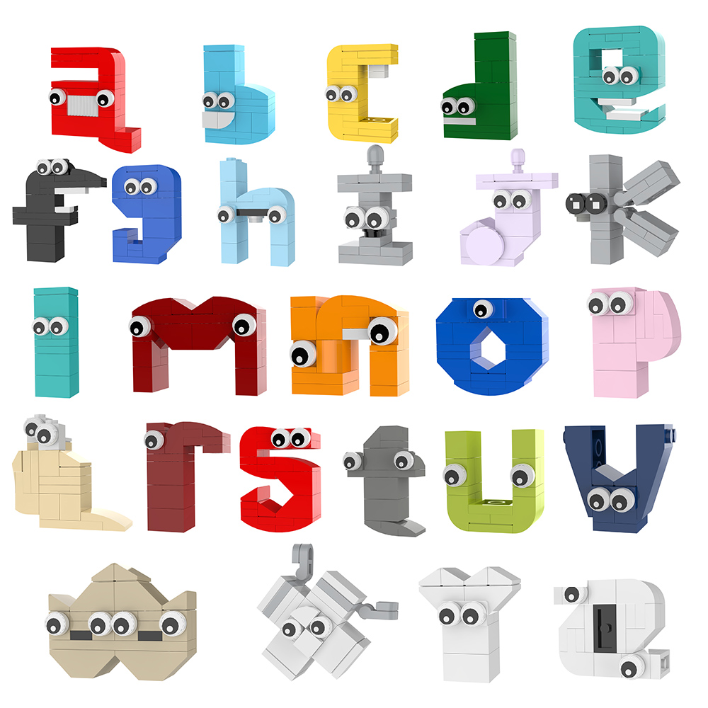 MOC Factory 89436 Alphabet Lore Lowercase A-Z with 538 Pieces