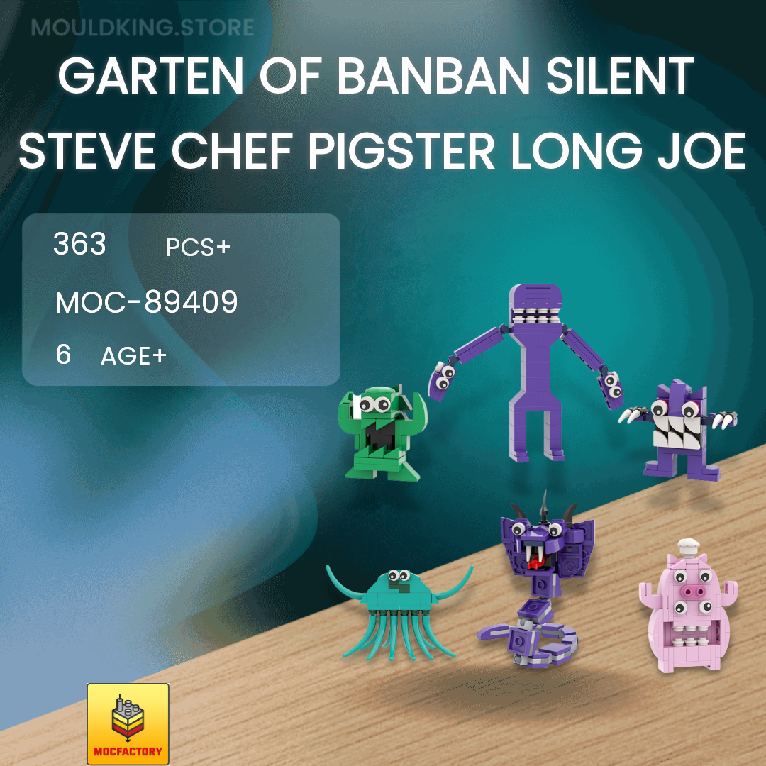 Garten of Banban 2,Garten of Banban 3 Boss: Chef Pigster,Silent Steve,Giant  Cyan Fiddles,STINKY JOEL 