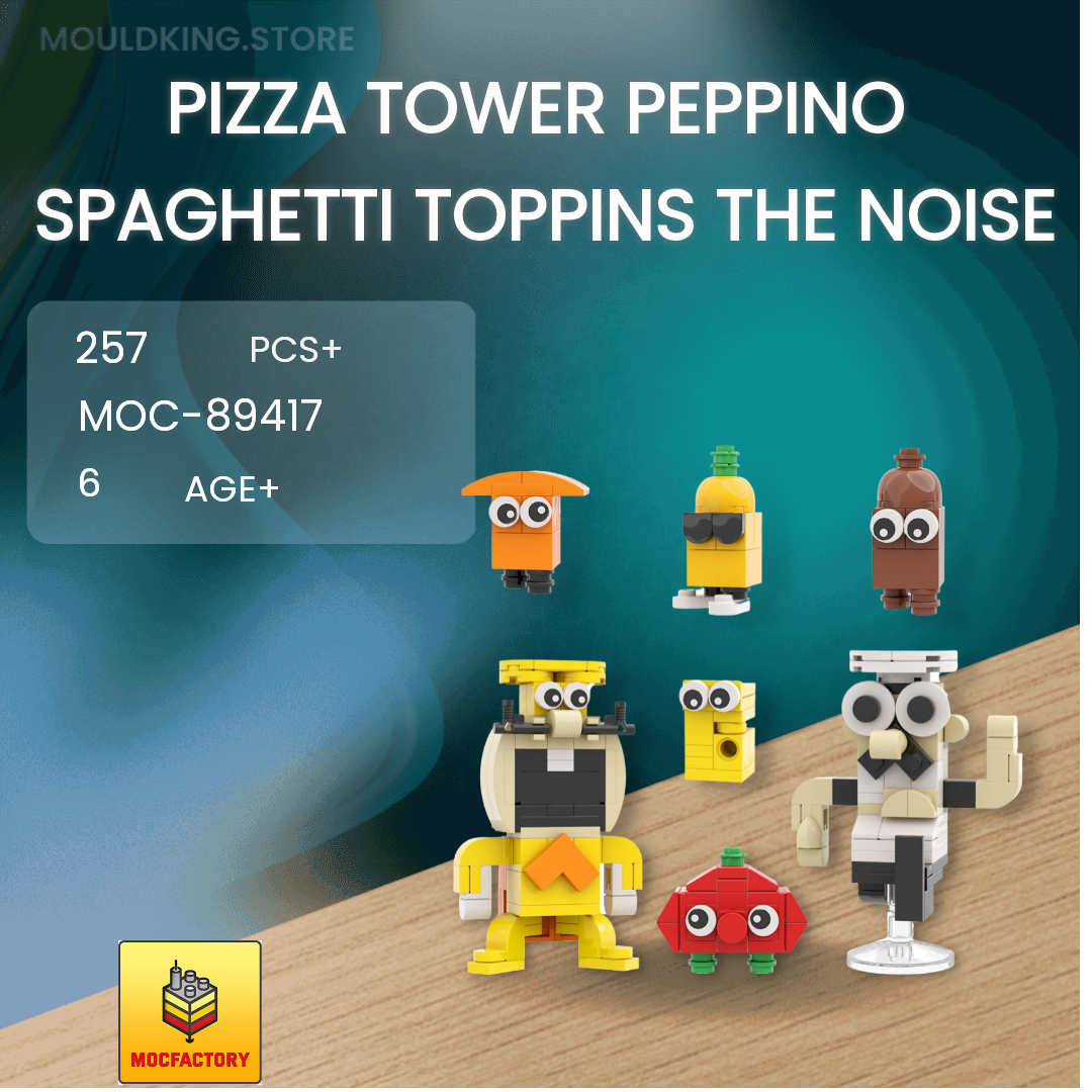MOC Factory 89417 Pizza Tower Peppino Spaghetti Toppins The Noise