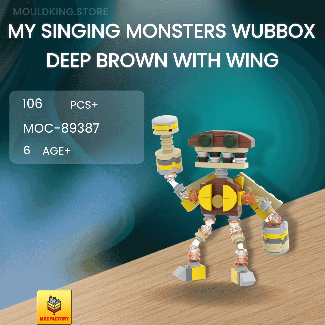 My Singing Monsters Wubbox Deep Brown with Wing MOC Factory 89387