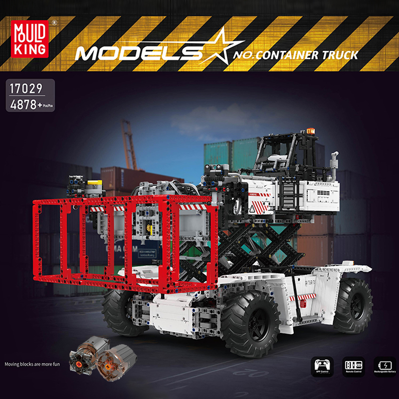 Mould King 17029 Motor White Container Truck 5 - MOULD KING