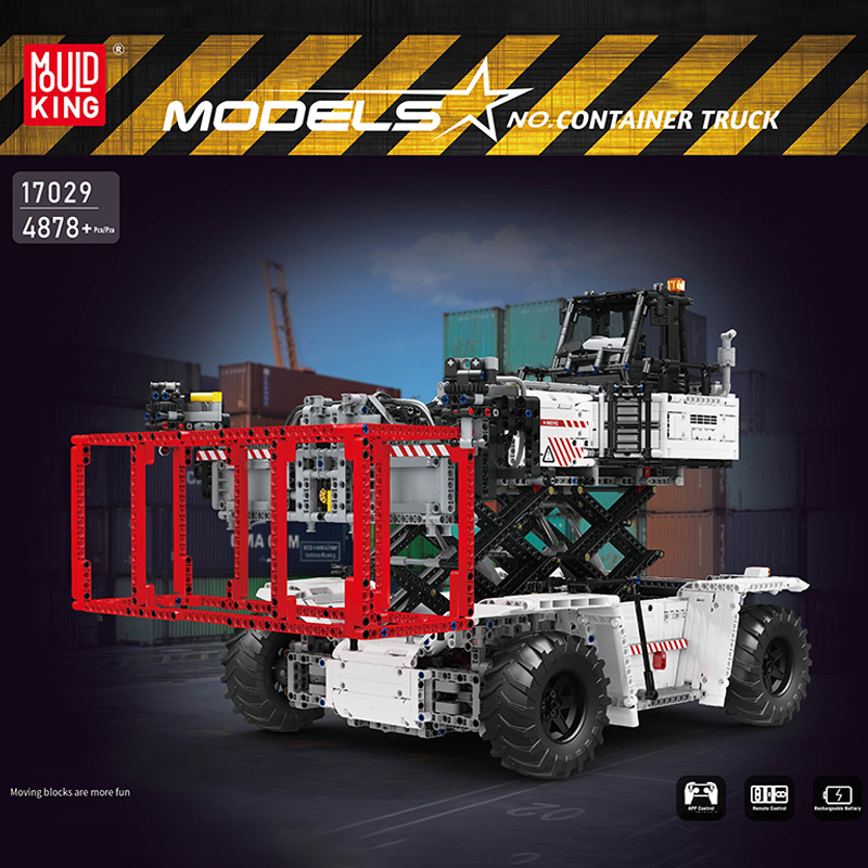 Mould King 17029 Motor White Container Truck 6 - MOULD KING