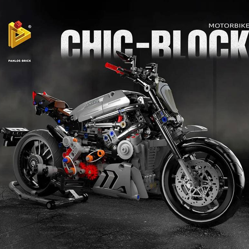 Panlos 672002 CHIC Block Motorbike 5 - MOULD KING
