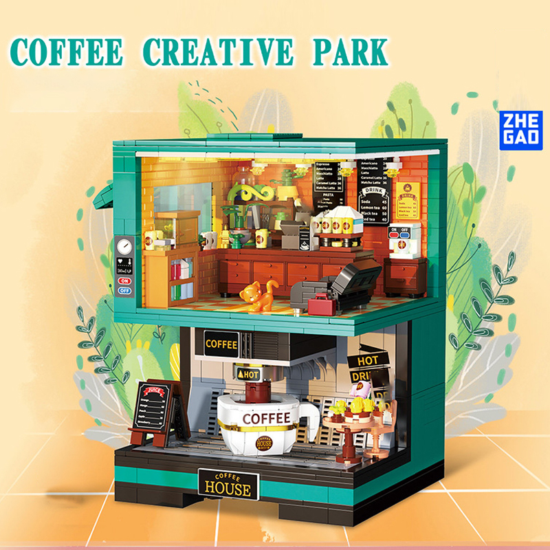 ZheGao DZ6135 Coffee Creative Park 4 - MOULD KING