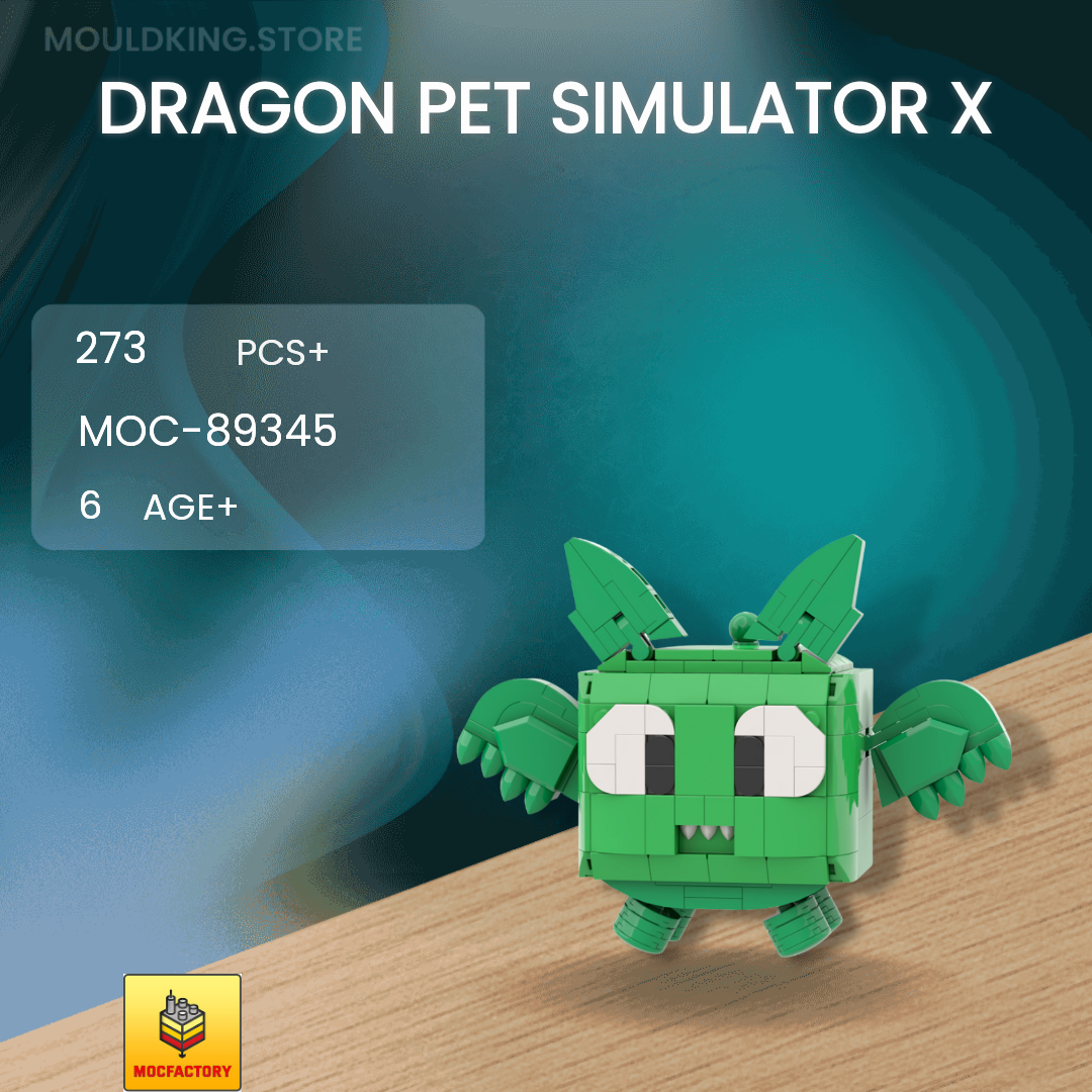 MOC Factory 89345 Dragon Pet Simulator X with 273 Pieces