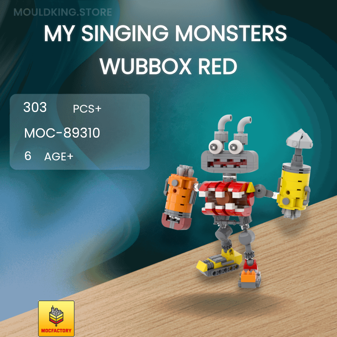 MOC Factory Block 89310 My Singing Monsters Wubbox Red Movies and