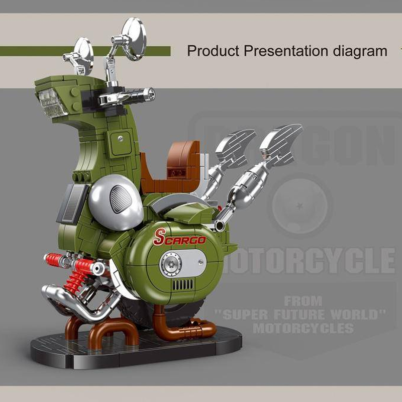 CBOX JD001 Dragon Motobcycle 3 - MOULD KING