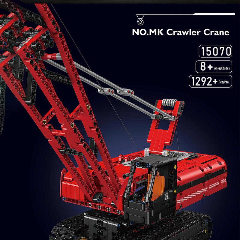 Mould King 15070 Motor Red Crawler Crane 1 - MOULD KING