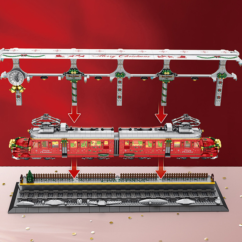 Reobrix 66034 Christmas Train 4 - MOULD KING