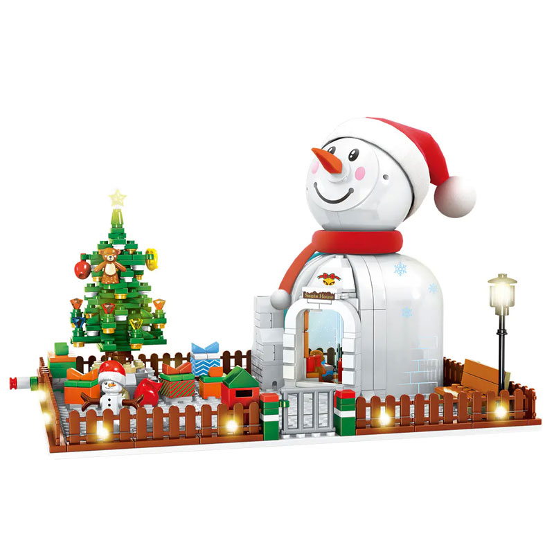SEMBO 601156 Christmas Snowman House 2 - MOULD KING