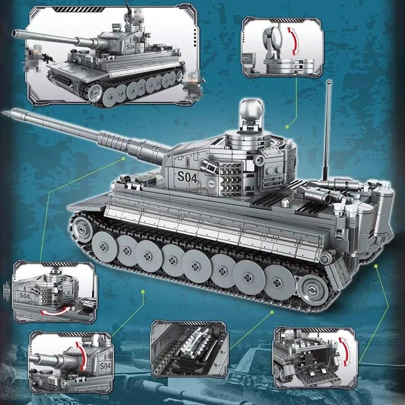LWCK 90023 Flourishing Age Strengthen The Army Panzerkampfwagen Tiger Ausfuhrung E 3 - MOULD KING