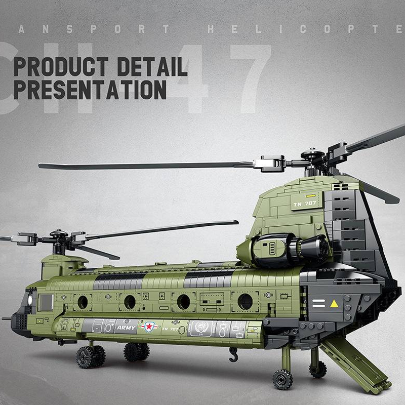 Reobrix 33031 CH 47 Heavy Multi Functional Transport Helicopter 5 - MOULD KING