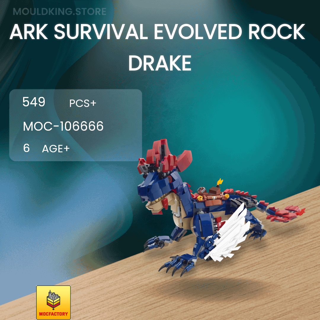 MOC Factory 106666 Ark Survival Evolved Rock Drake with 549 Pieces