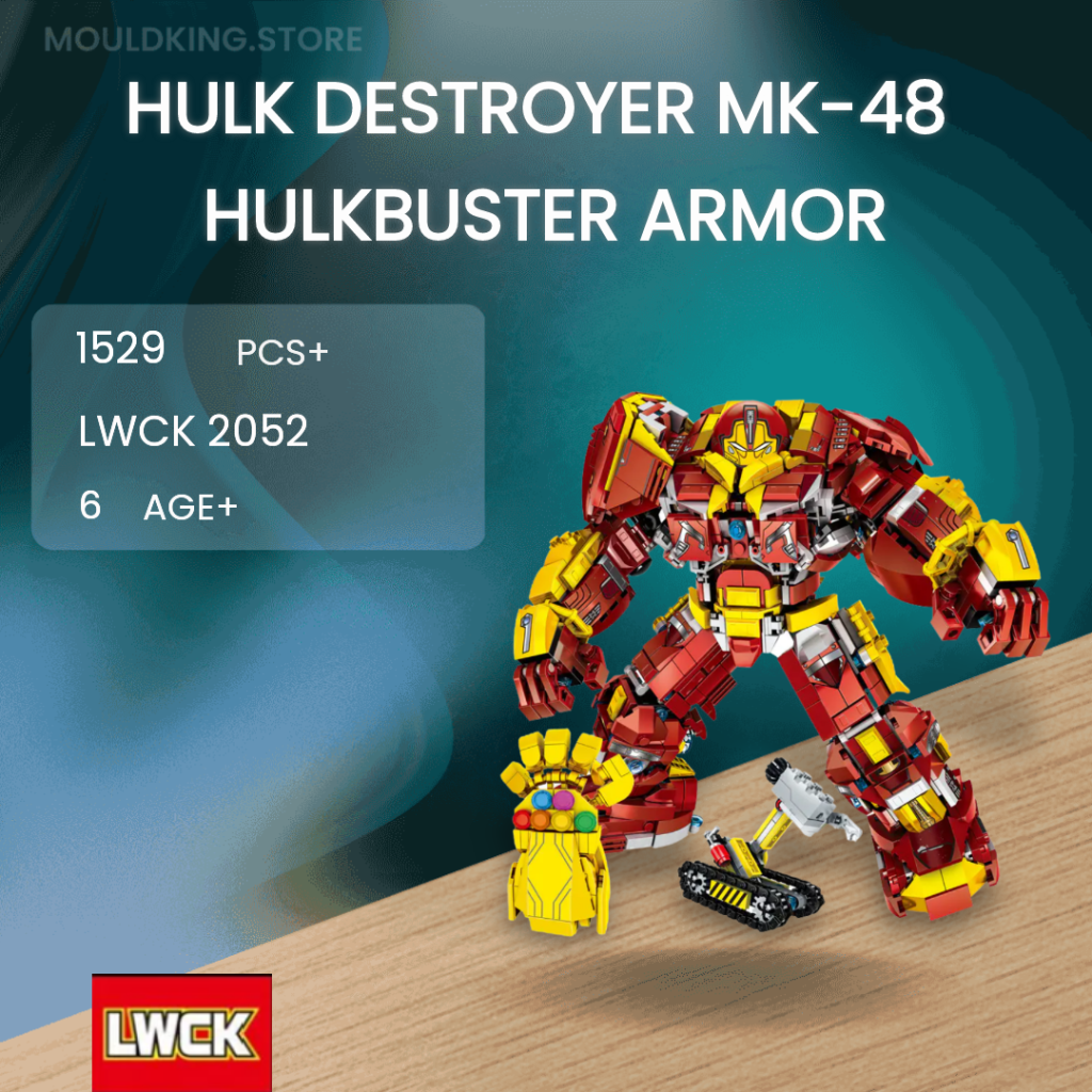 Lwck 2052 Hulk Destroyer Mk-48 Hulkbuster Armor With 1529 Pieces 