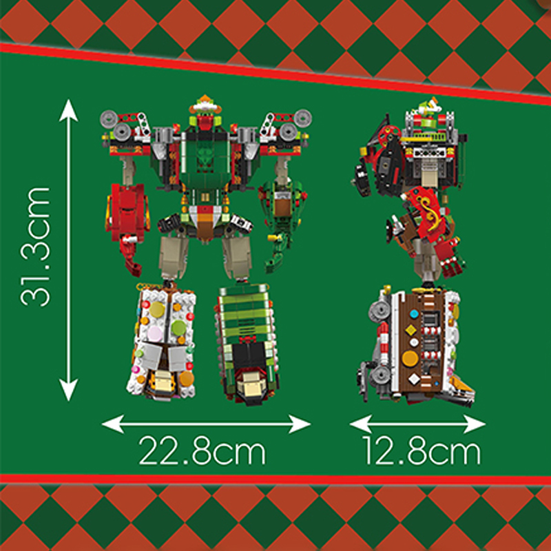 Mould King 12028 Christmas Train Transformer Robot 2 - MOULD KING