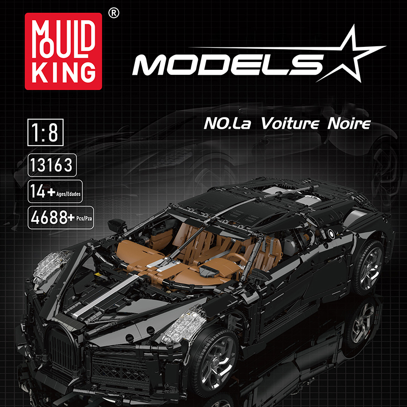 Mould King 13163 Bugatti La Voiture Noire With Motor 1 - MOULD KING