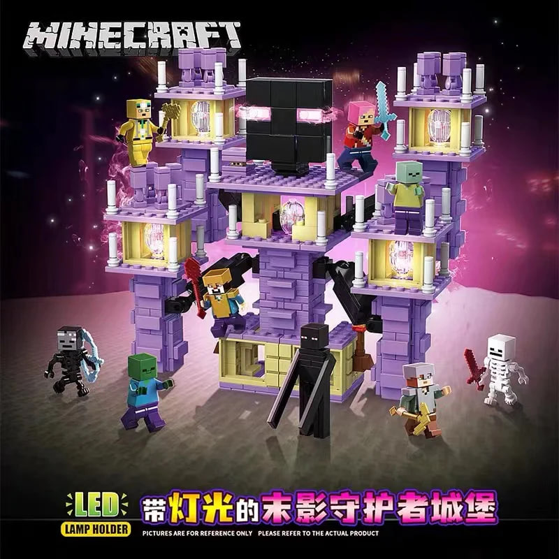 Quan Guan 754 Minecraft Shadow Guardian Castle with Lights 2 - MOULD KING