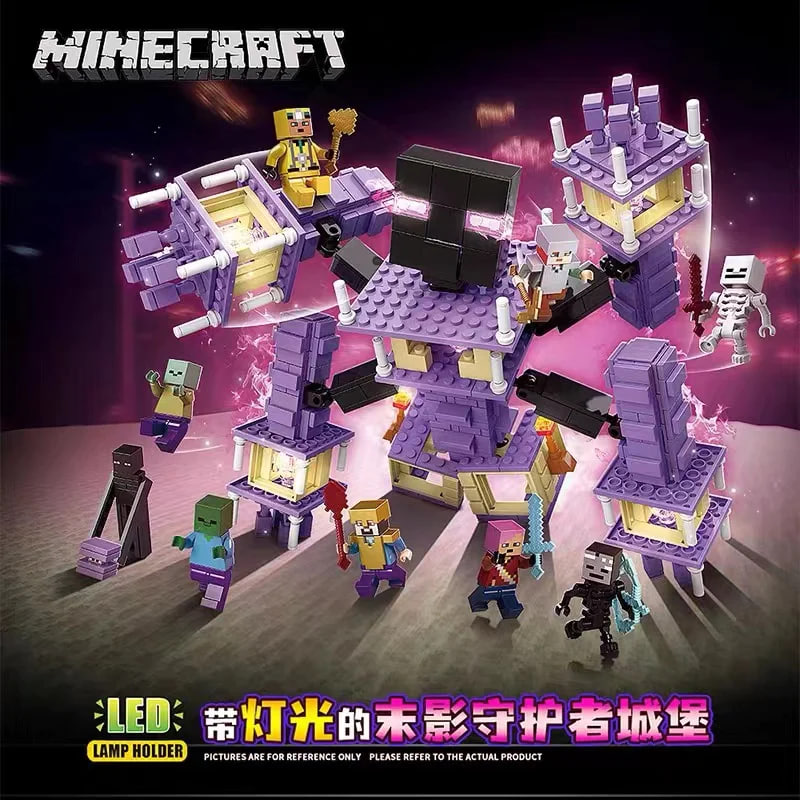 Quan Guan 754 Minecraft Shadow Guardian Castle with Lights 3 - MOULD KING