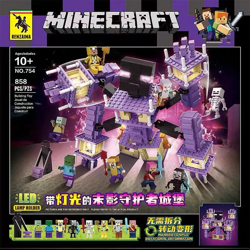 Quan Guan 754 Minecraft Shadow Guardian Castle with Lights 4 - MOULD KING