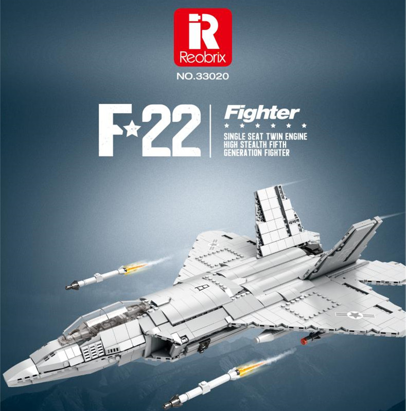 ReoBrix 33020 F 22 Fighter 1 1 - MOULD KING